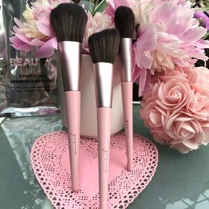 Pink Face Makeup Brush Set of 3 by Jazmine Beauty - Powder, Blush & Detail *BNIP